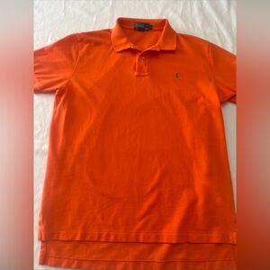 Polo Ralph Lauren Polo Shirt Size Large Orange Short Sleeves Cotton